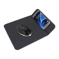 118 China Phone Charging PU Leather Mouse Pad Wireless Charger Mat